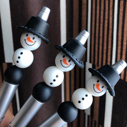 "The Snowman" Christmas Theme Beaded Pen