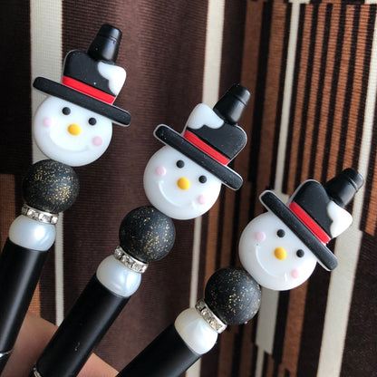 "Frosty The Snowman" Winter Themed Beaded Pen