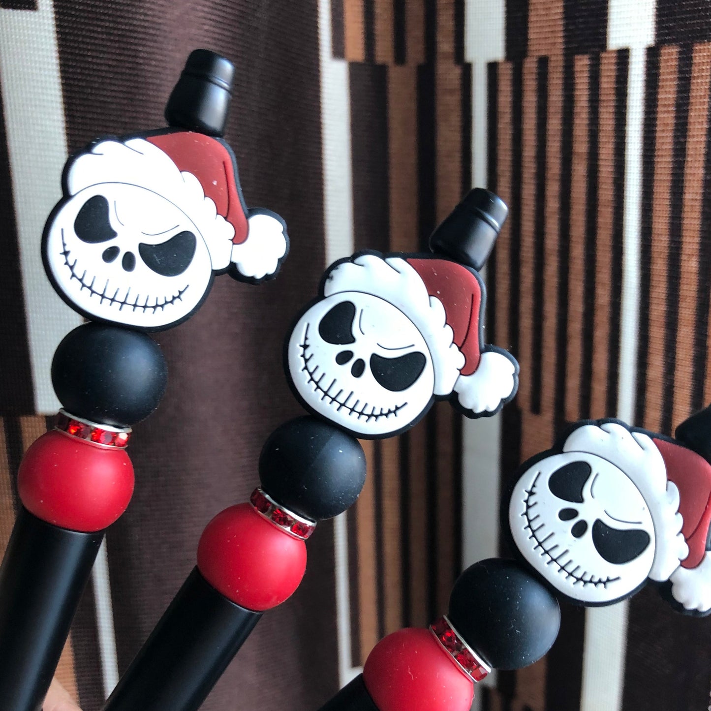 "Skele-MAS" Skeleton Christmas Theme Beaded Pen