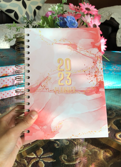 Coral - 2023 Spiral Planner - A5 Size