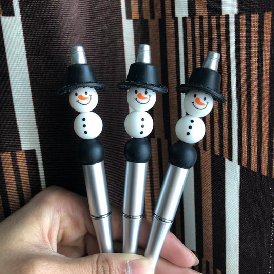 "The Snowman" Christmas Theme Beaded Pen