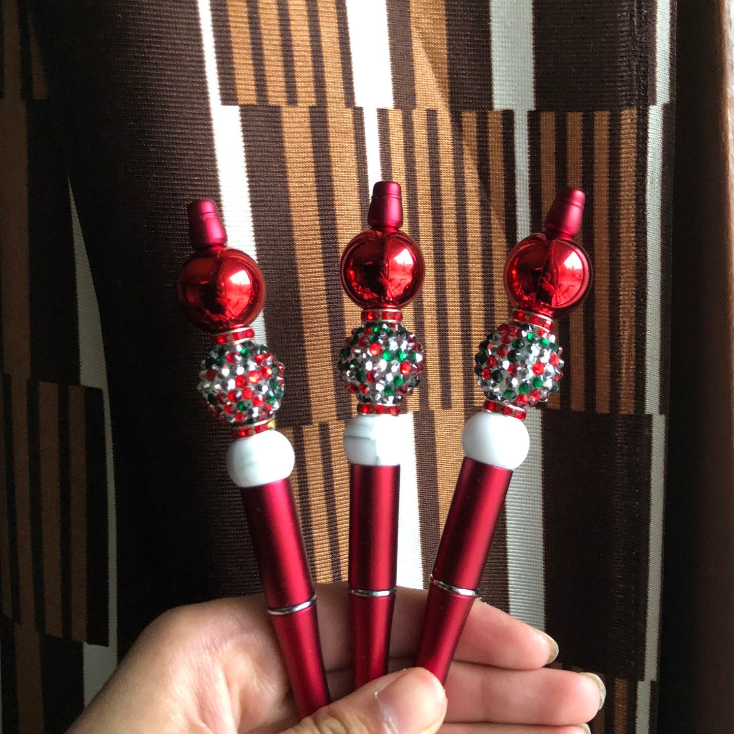 "Christmas Nights" Sparkly Christmas Theme Beaded Pen