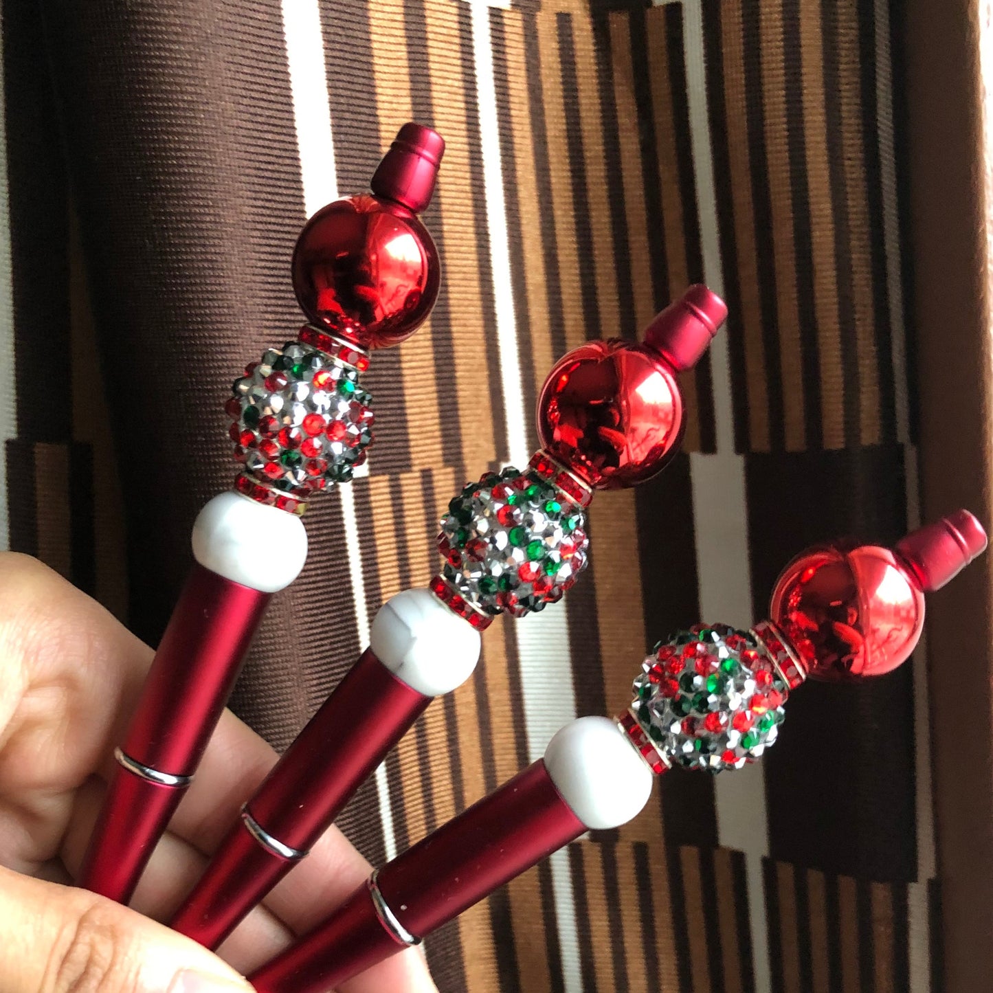 "Christmas Nights" Sparkly Christmas Theme Beaded Pen