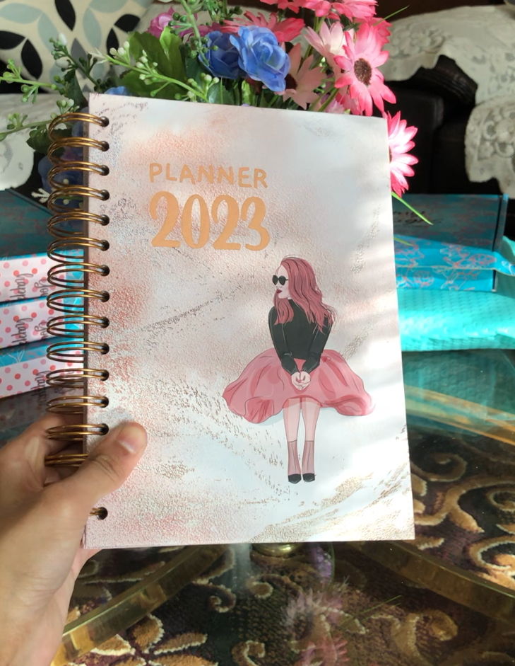 The Girly Girl - 2023 Spiral Planner - A5 Size