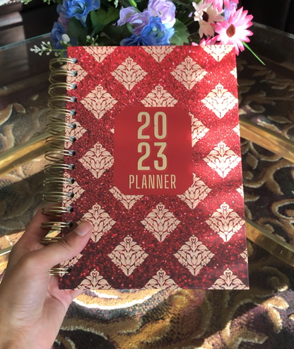 Royalty Red - 2023 Spiral Planner - A5 Size