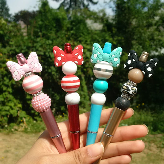 4pc Bowtie Beaded Pen Set