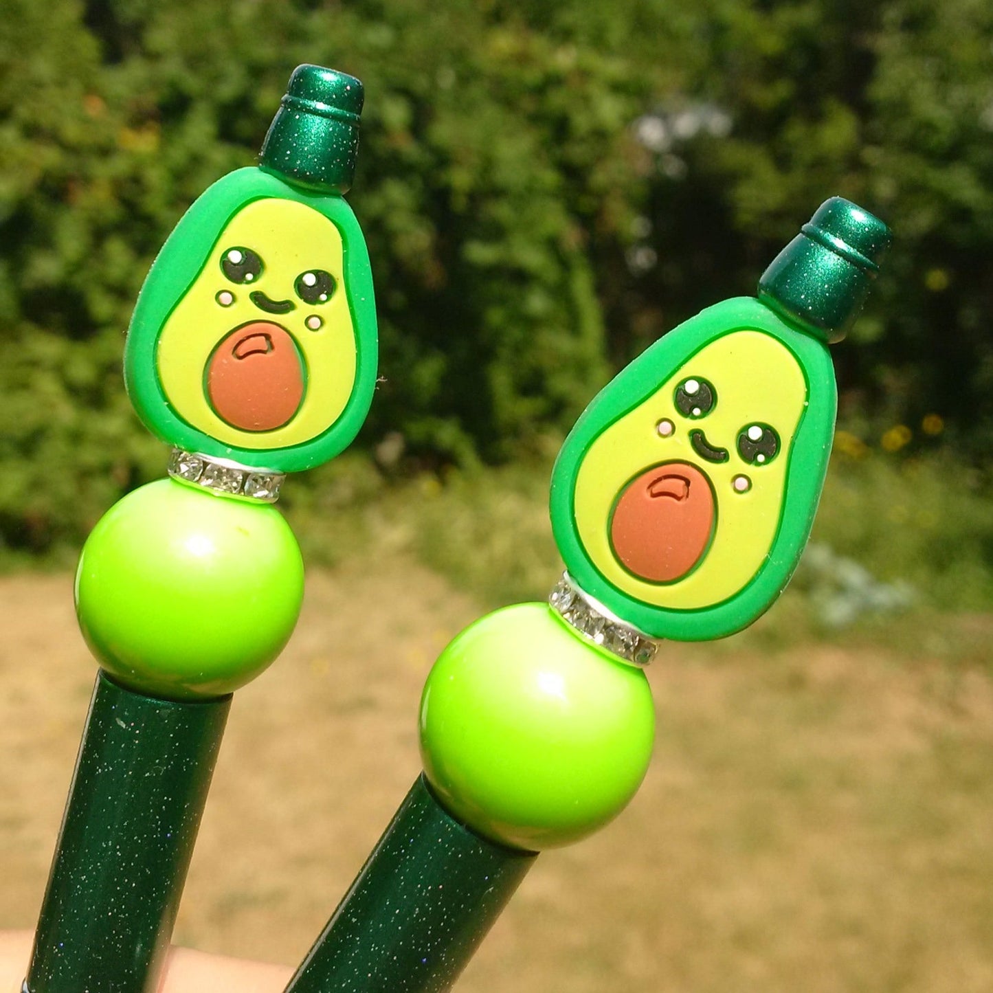 Green Avocado Beaded Pen