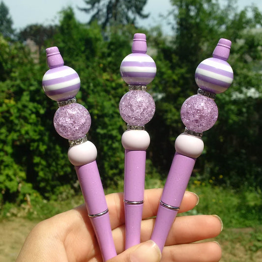 "Purple Power" Beaded Pen