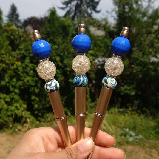 "Gold Digger" Beaded Pen