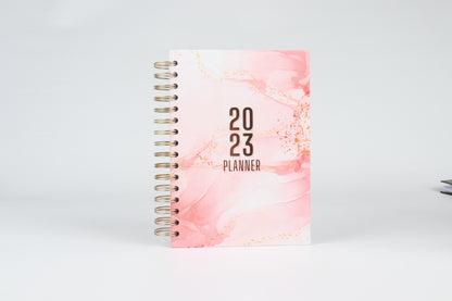Coral - 2023 Spiral Planner - A5 Size