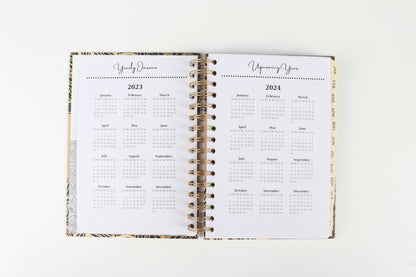 Golden Leaves - 2023 Spiral Planner - A5 Size