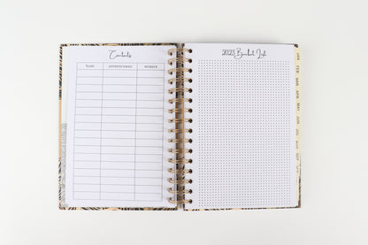 Golden Leaves - 2023 Spiral Planner - A5 Size