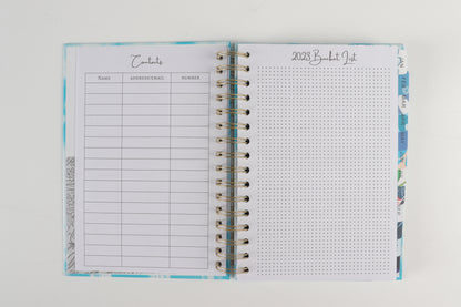 Blue Tye Dye - 2023 Spiral Planner - A5 Size