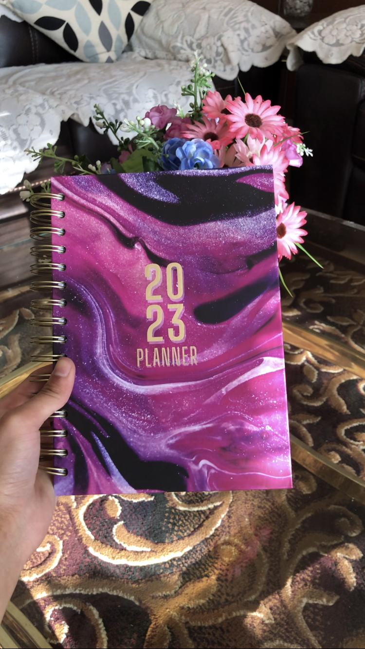 Purple Galaxy - 2023 Spiral Planner - A5 Size